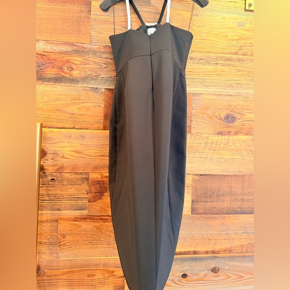 Liv Foster Black Midi Dress with Rhinestone & Cut Out Detailing NWT - Picture 13 of 16